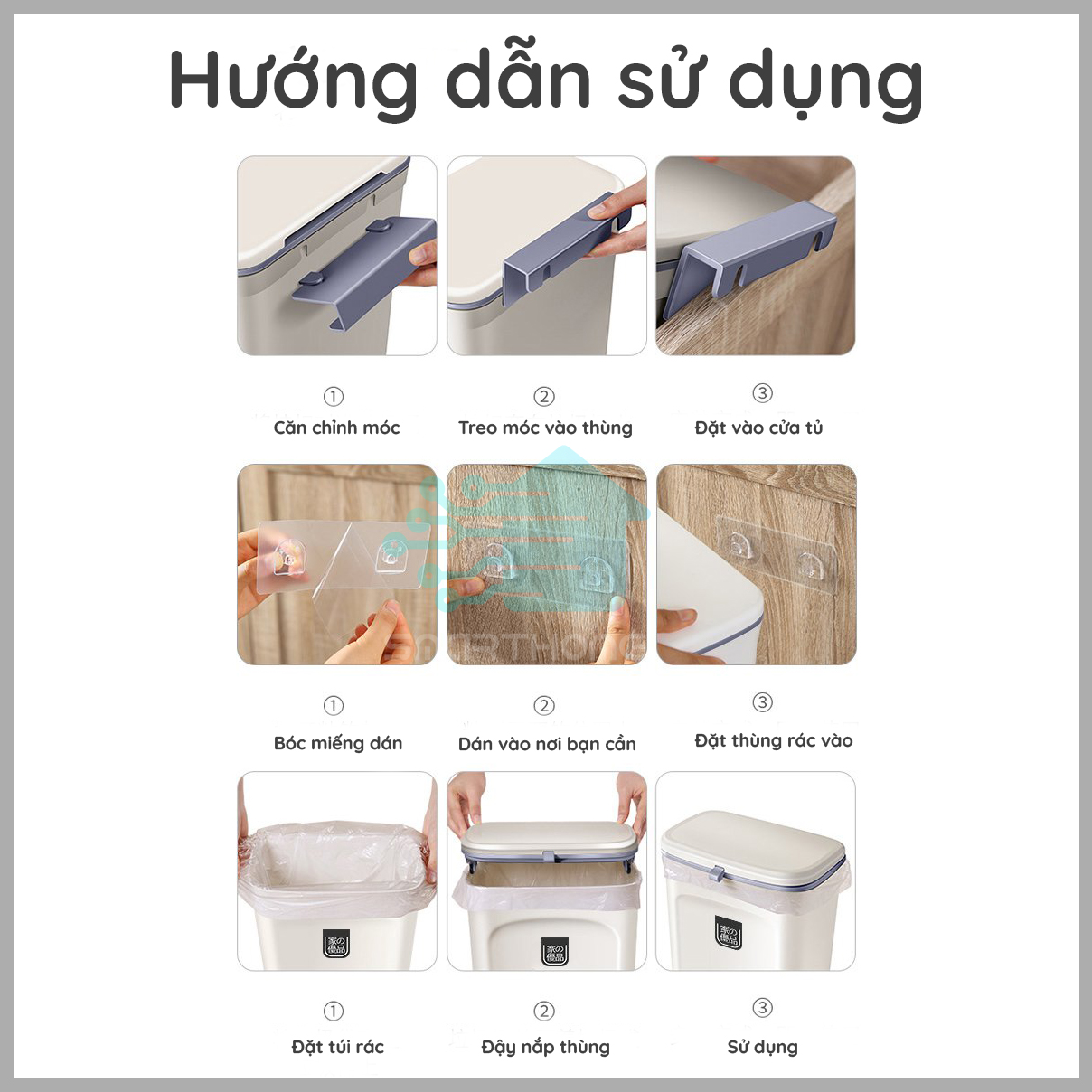 Thùng Rác Treo Cửa Tủ Bếp - Tường
