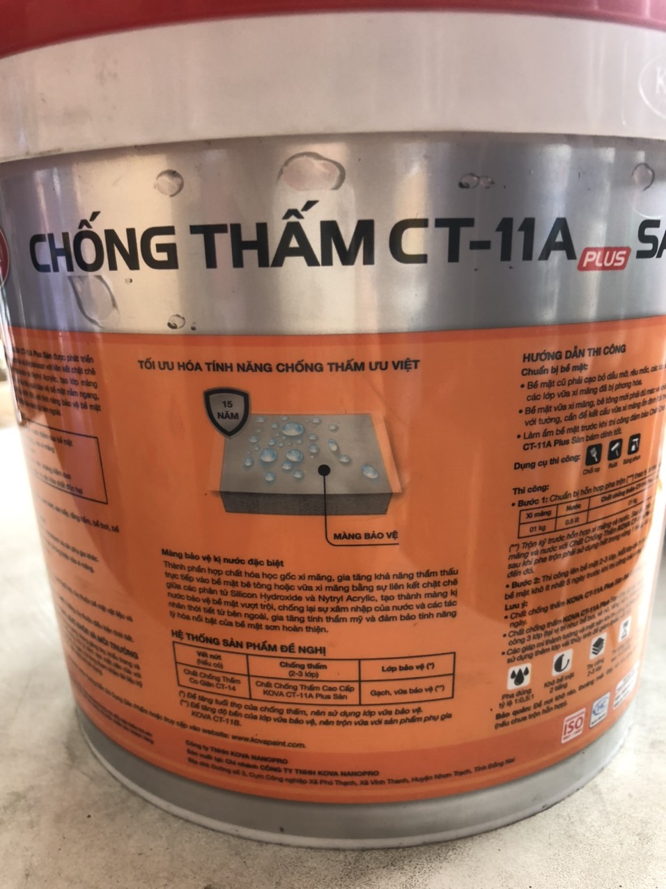CHỐNG THẤM KOVA CT-11A SÀN 22KG