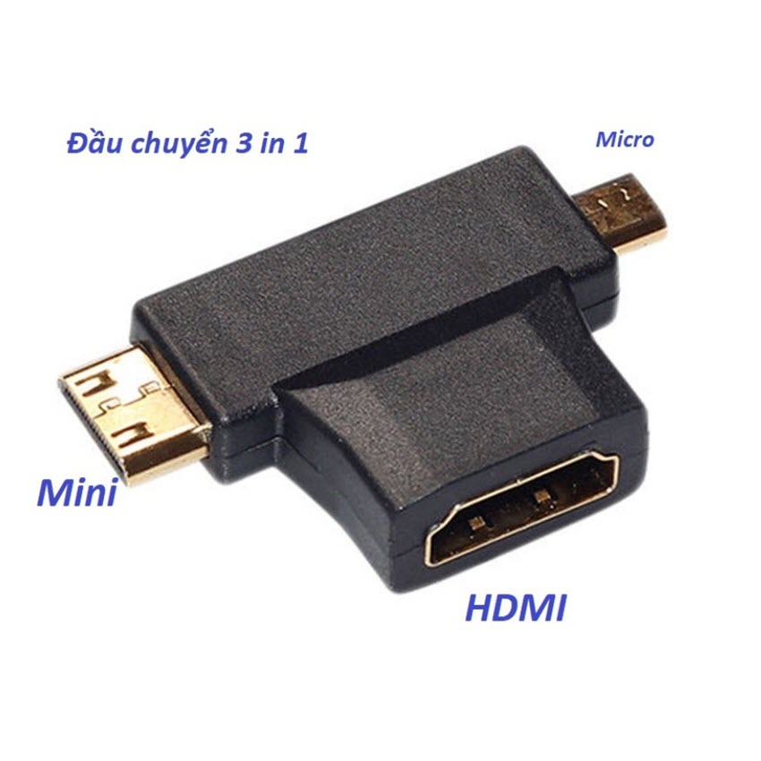 Đầu Chuyển Mini / Micro HDMI to HDMI 3in1