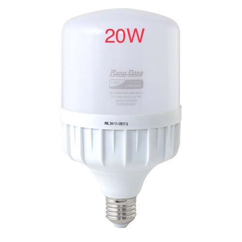 Bóng đèn LED trụ tròn Rạng Đông ánh sáng trắng
