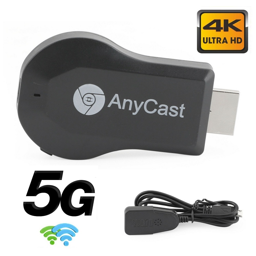 Thiết bị TV Streaming Anycast M100 4K hỗ trợ kết nối 2.4G 5G
