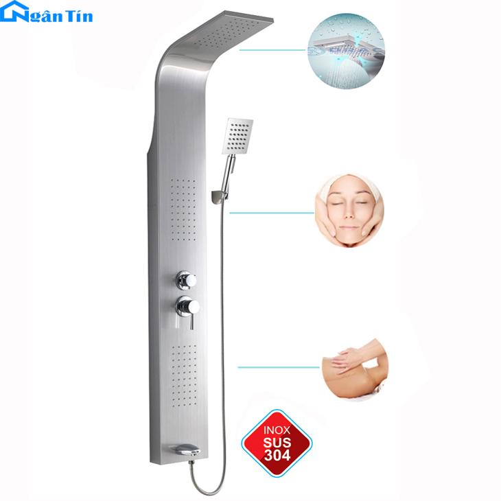 Bộ sen thuyền tắm đứng nóng lạnh massage Inox SUS 304 Protasa PT-104