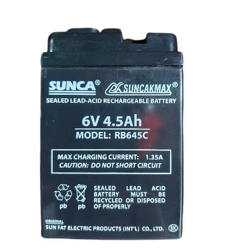 BÌNH ẮC QUY XẠC DÙNG CHO QUẠT, ĐÈN SUNCA 6V s4.5AH
