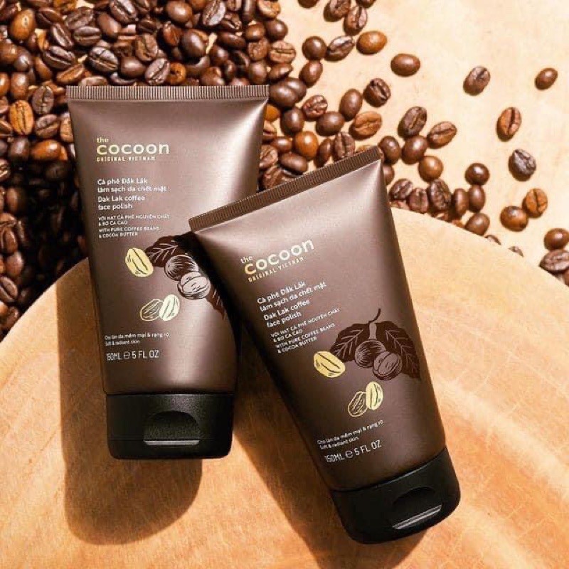 Tẩy tế bào chết cho mặt face cà phê Đắk Lắk Cocoon