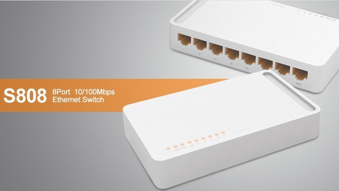 Switch 8 cổng 10/100Mbps TOTOLINK S808, Hiệu năng cao, Tiết kiệm năng lượng - Hãng phân phối chính thức