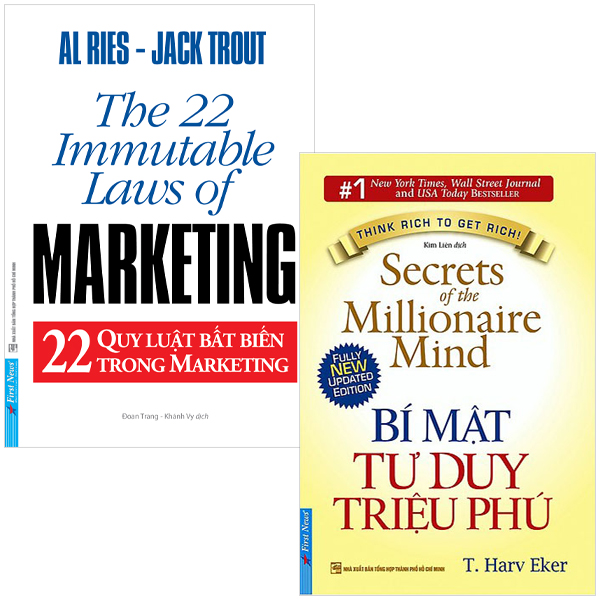 Fahasa - combo sách hay sách 22 quy luật bất biến trong marketing + bí mật tư duy triệu phú