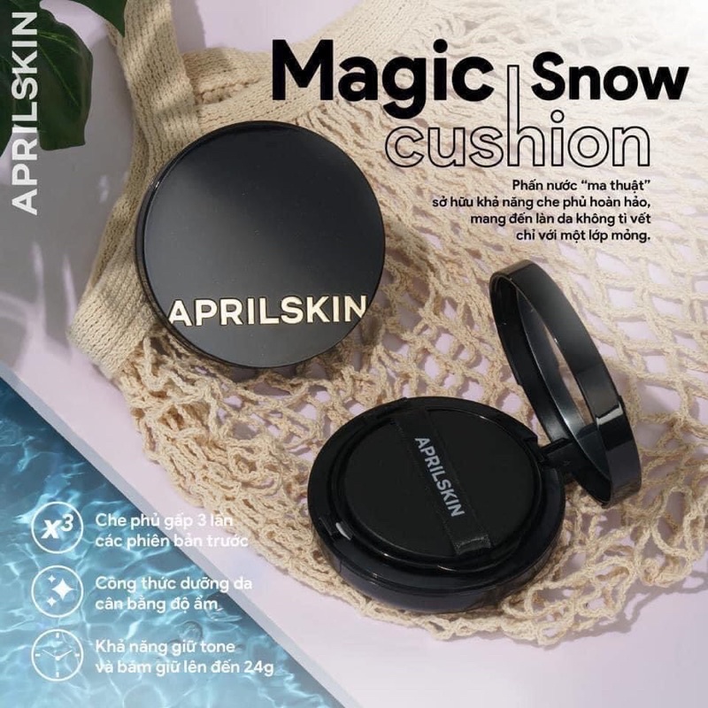 PHẤN NƯỚC APRIL SKIN MAGIC SNOW CUSHION SPF 50+/PA+++