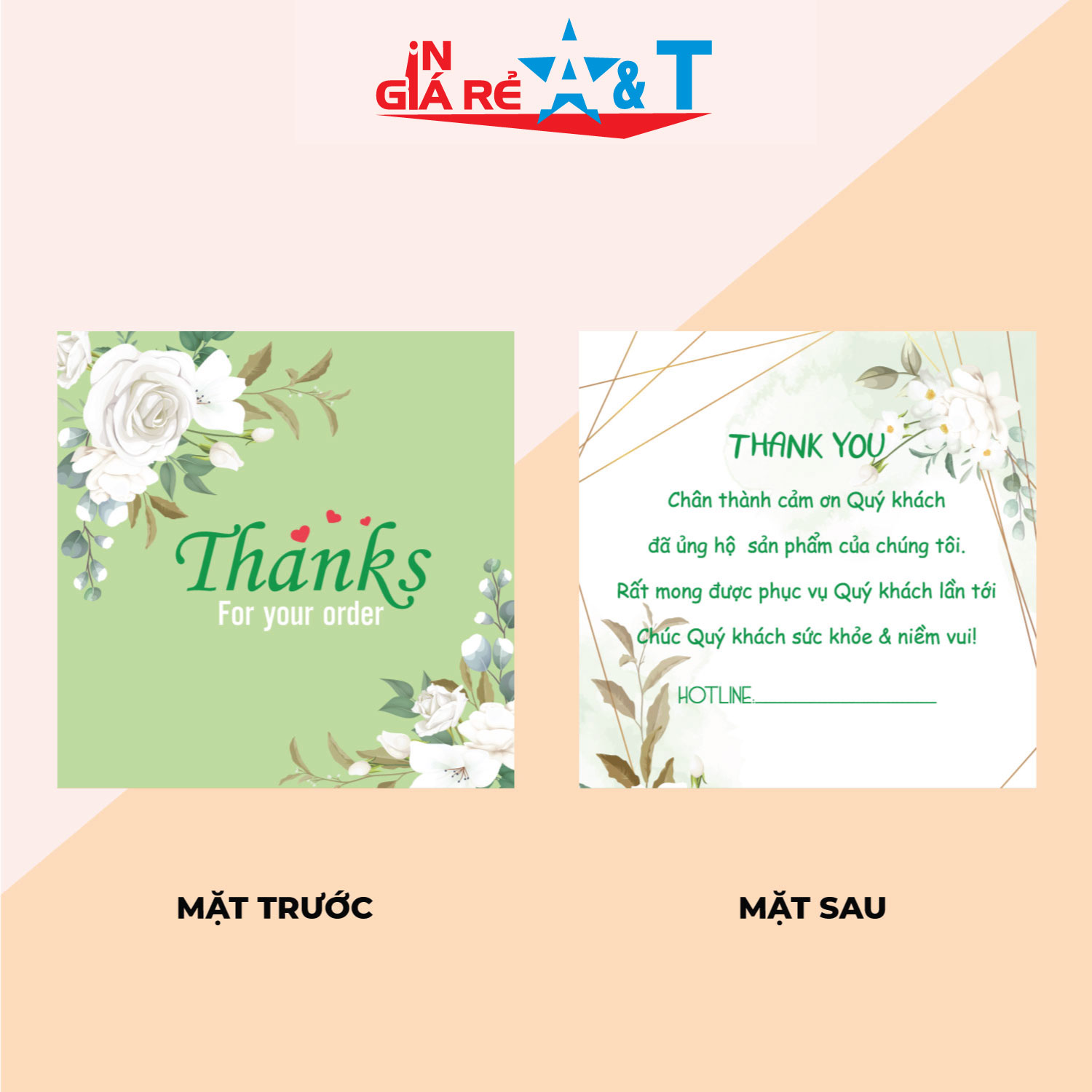 Hộp 100 card cám ơn, card Thank you sáng tạo độc đáo hợp trend dành riêng cho shop bán hàng size  9x5.4cm