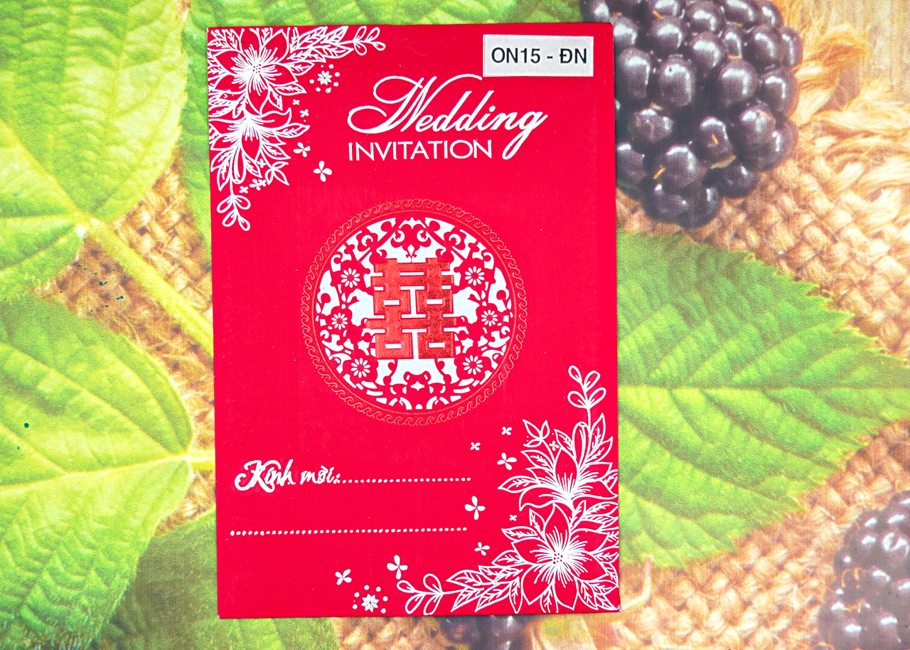 Thiệp cưới truyền thống ON15