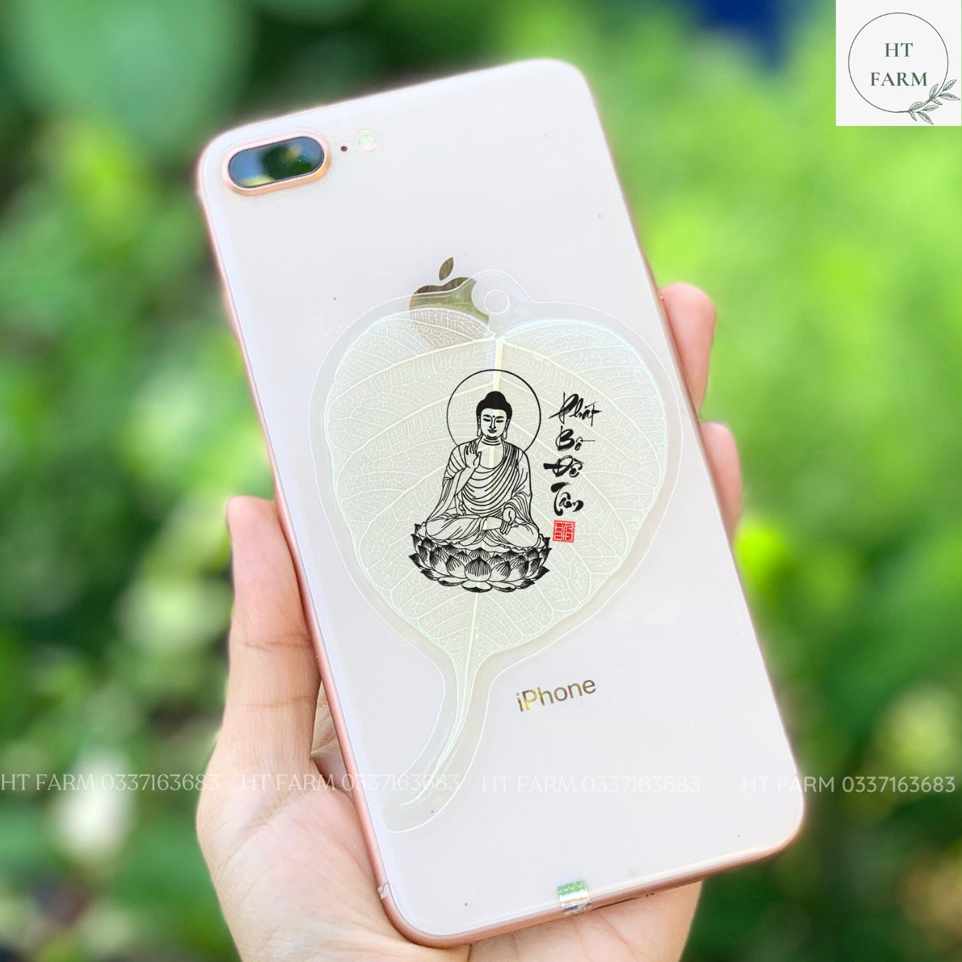 Lá Bồ Đề Bình An - Hình Đức Phật Thích Ca, Phát Bồ Đề Tâm (Cầu Bình An – May mắn, Hàng loại 1)
