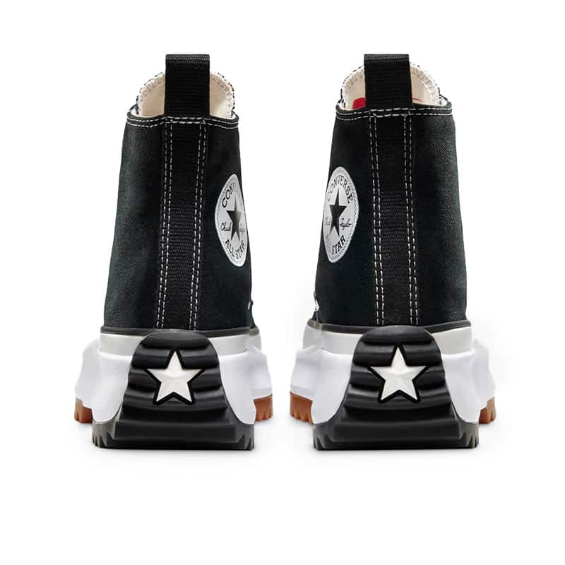 Converse Run Star Hike Canvas Platform Unisex Sneakers - Black/White/Gum