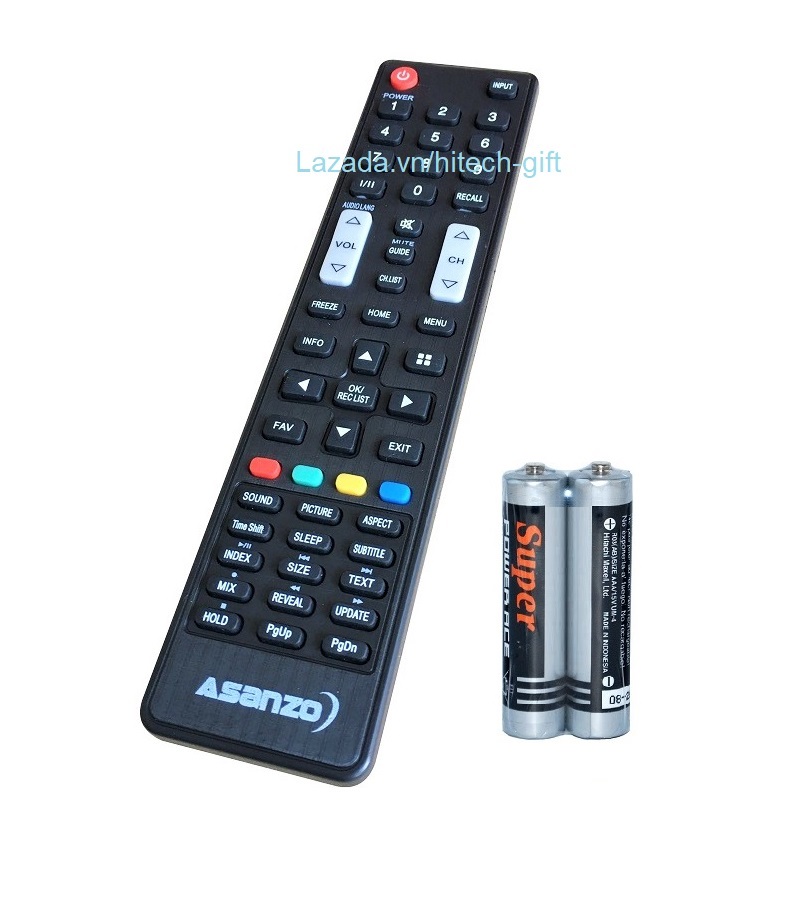 Remote Điều Khiển Tivi ASANZO Internet Smart TV Home Menu Kèm Pin
