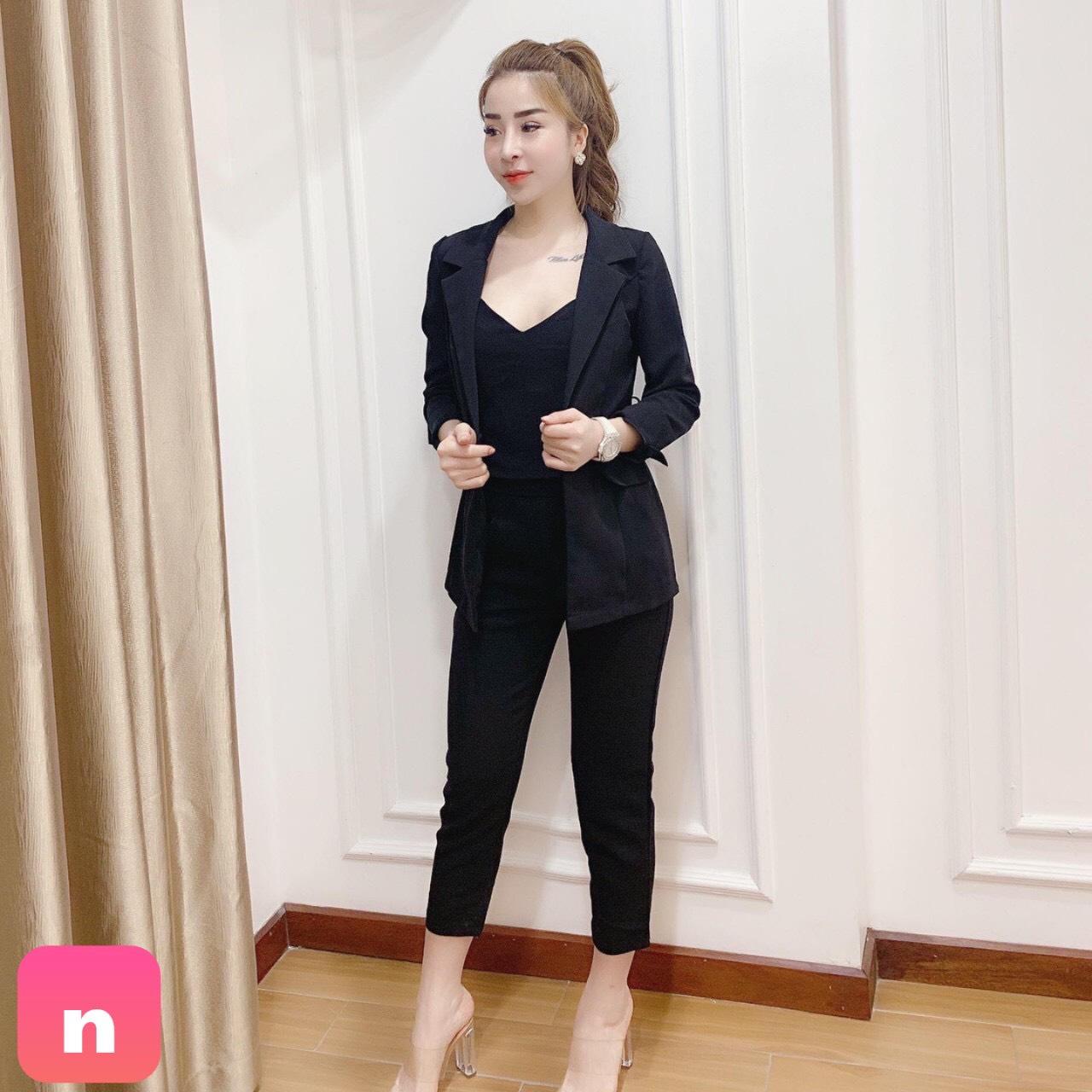 Set 3 món ( Áo giả vest + quần dài + áo trong ) mẫu mới ld2020