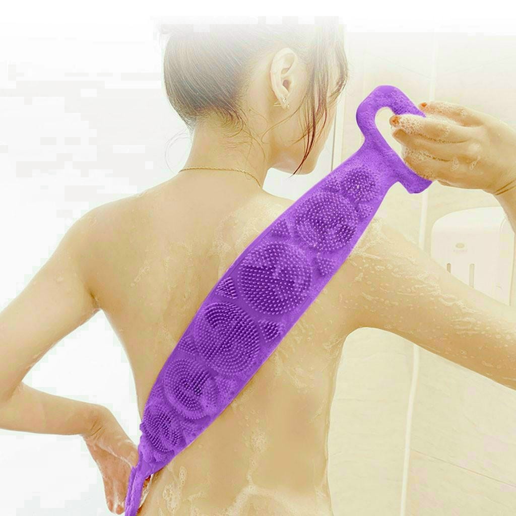 Dây tắm cọ, chà lưng 2 mặt bằng silicon đa năng
