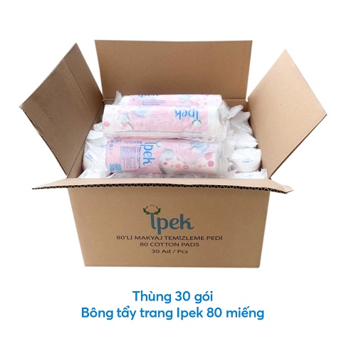 COMBO5 Bông tẩy trang IPEK Thổ Nhĩ Kỳ 80 miếng