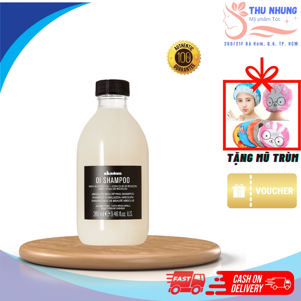 [Tặng mũ trùm]Dầu Gội Hoàn Mỹ Davines OI Shampoo 280ml
