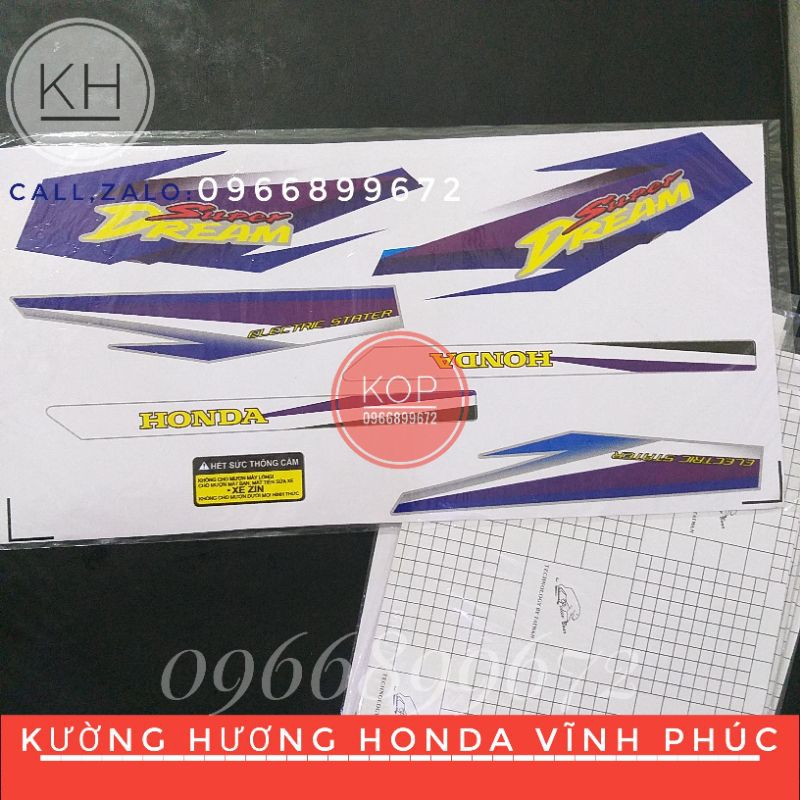 tem xe dream ( mầu xanh tím) _