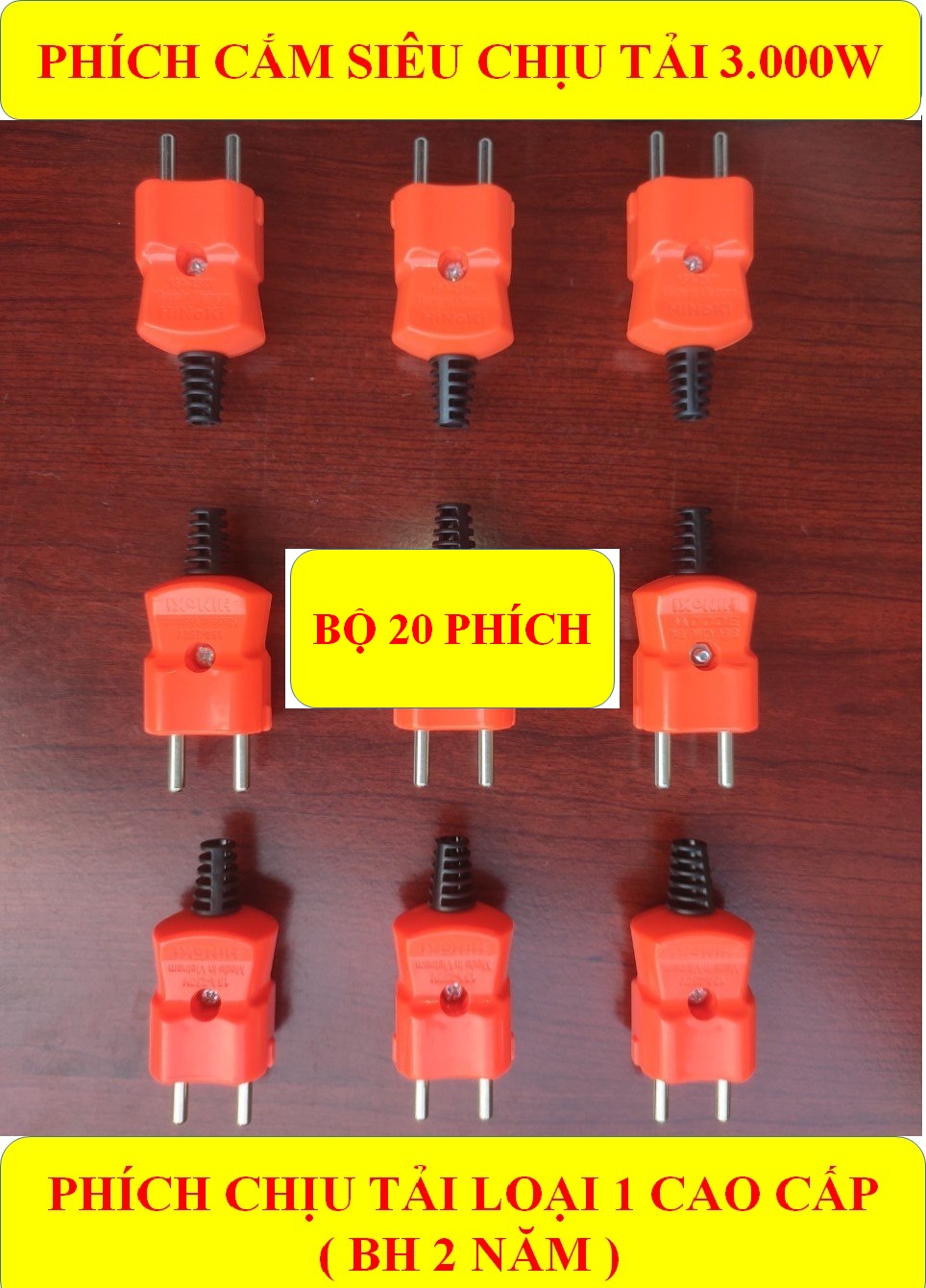 10 phích cắm điện CHỊU TẢI CAO 3.000W + (BH 2 NĂM)