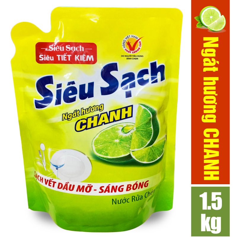 Nước Rửa Chén Sunlight Hương Chanh 100 Túi 1.4KG