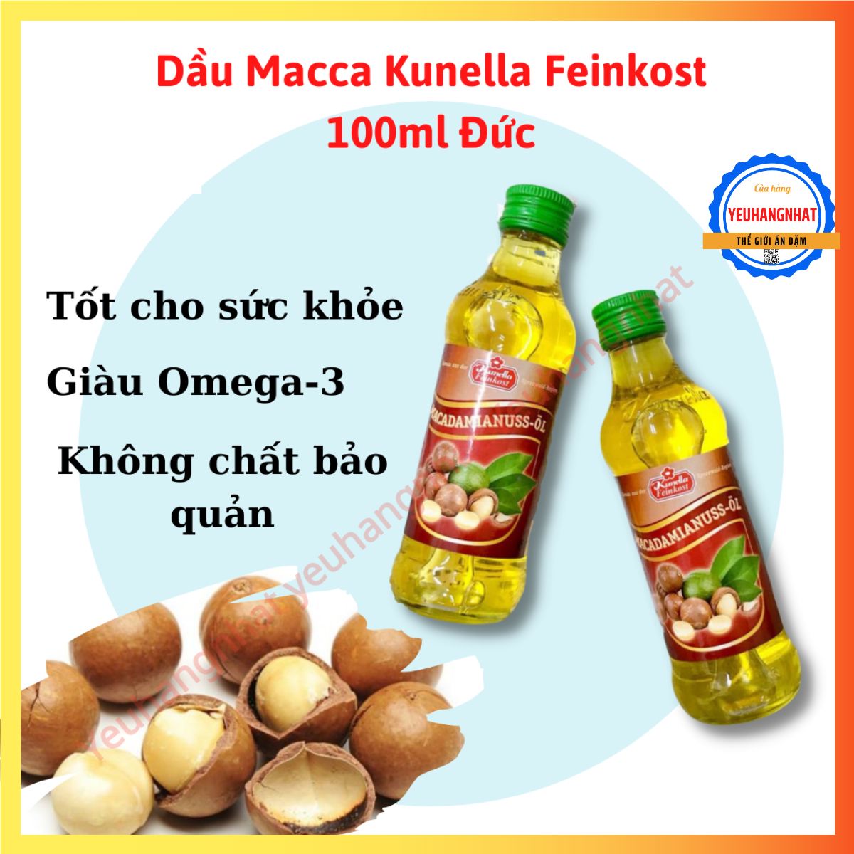 Dầu macca Kunella Đức cho bé ăn dặm 100ml