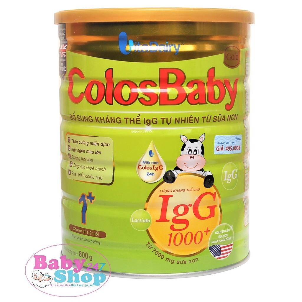 Sữa Colosbaby Gold 1000Igg 1+ 800G (Chính Hãng Vitadairy, Date Mới)