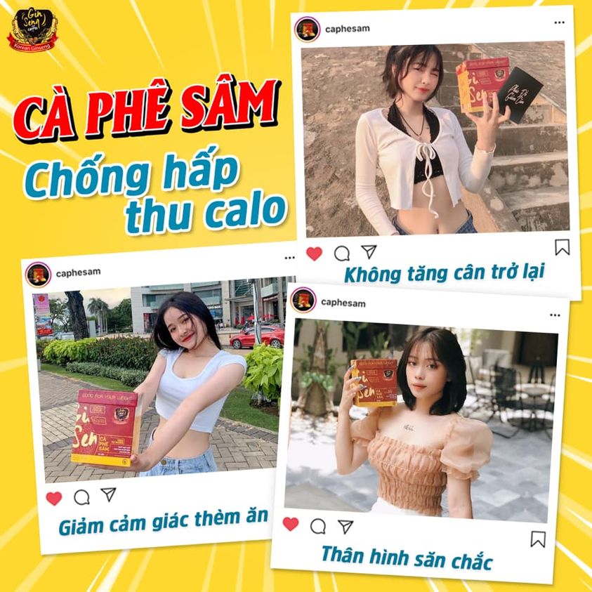 [HCM]Cà Phê Sâm Ginseng Coffee (Hộp 30gói) Tặng thước dây