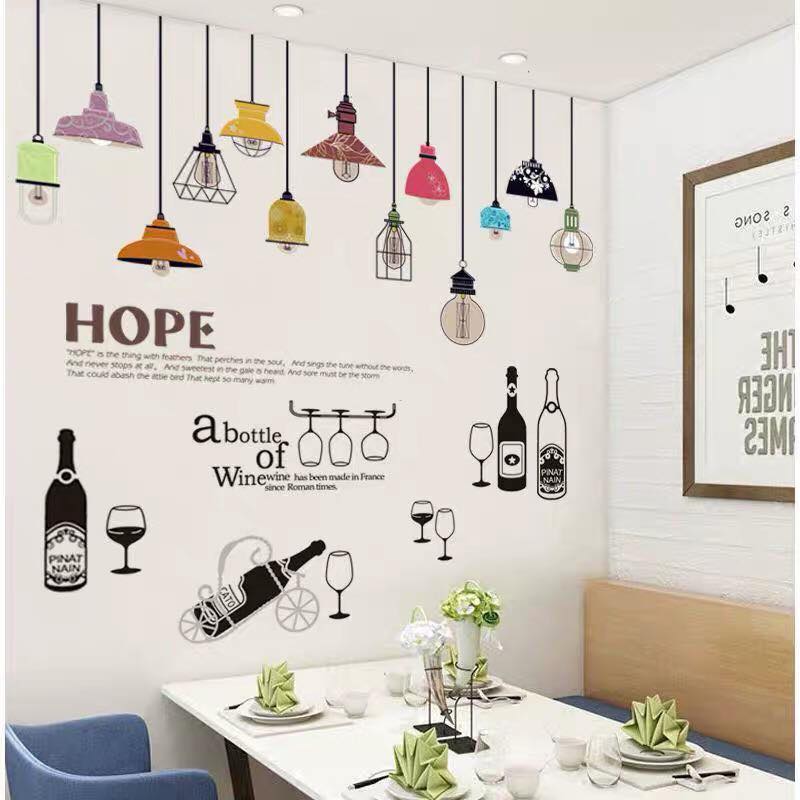 [HCM]Decal dán tường chùm đèn và bếp