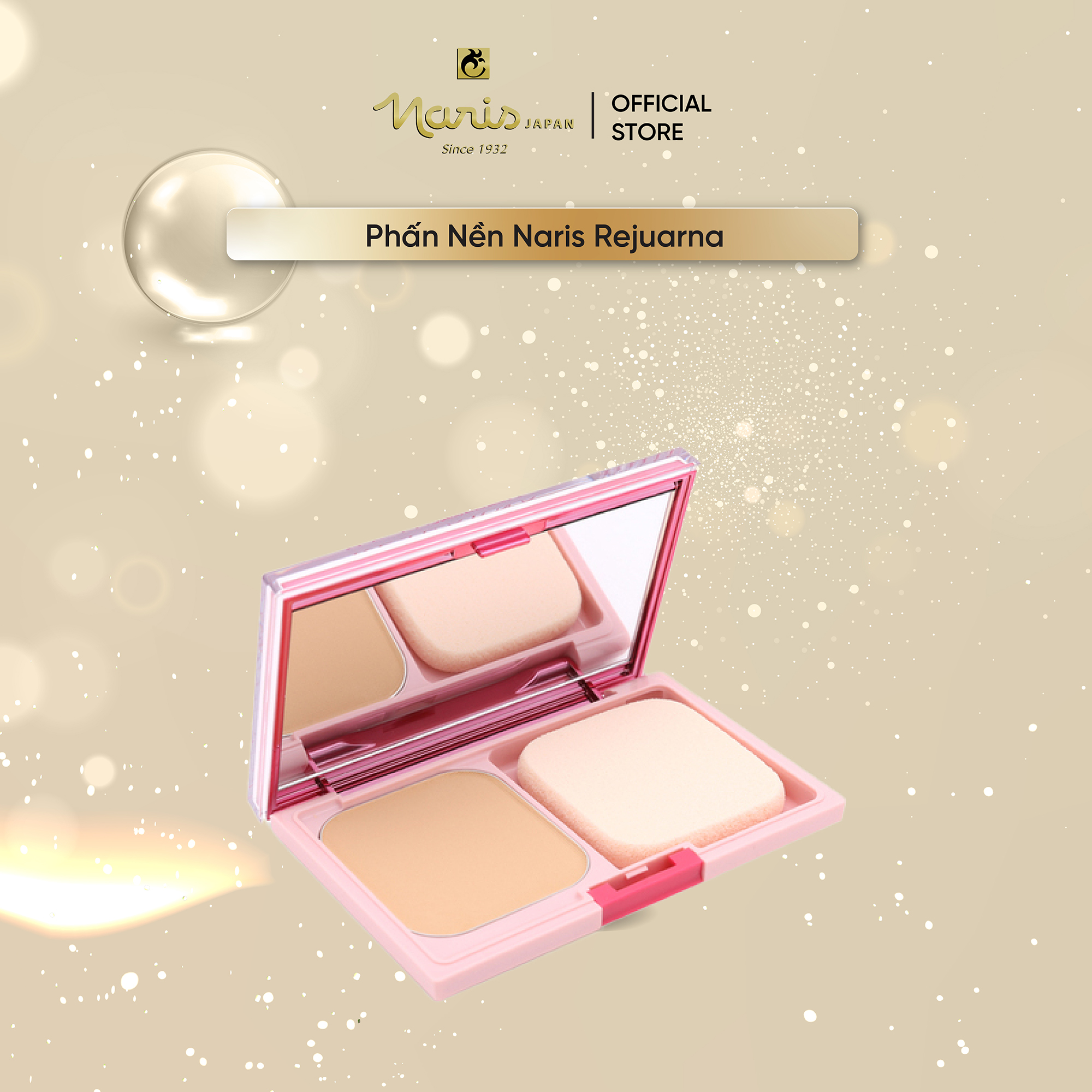 Phấn Nền Naris Rejuarna Clear Sealing Cake 8g