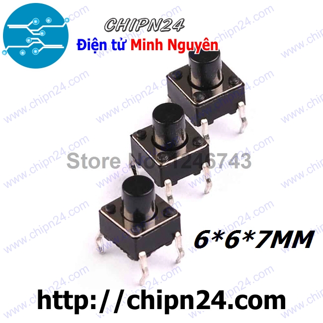 Nút nhấn 4 chân 6x6x7mm dip