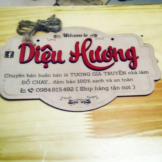 [HCM]Bảng Gỗ Tên Shop
