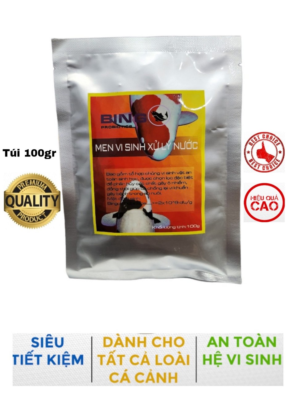[HCM]Men vi sinh xử lý nước Bingo - túi 100gr