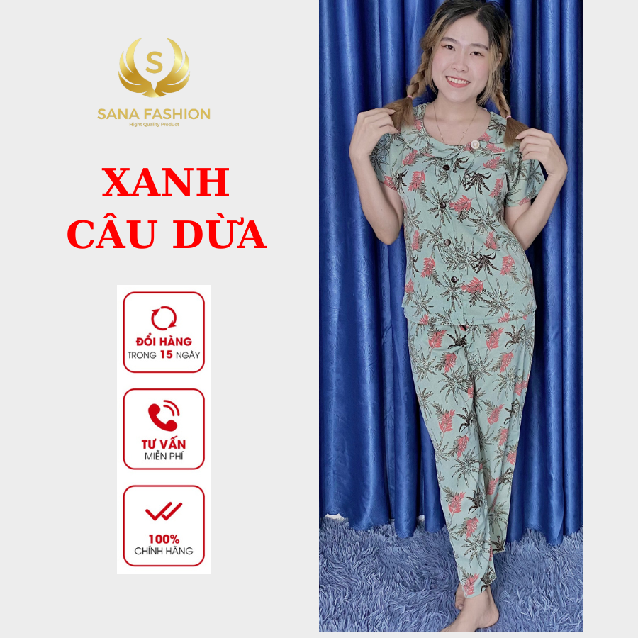 Đồ bộ nữ đồ bộ mặc nhà cao cấp chất lụa quần dài DNN