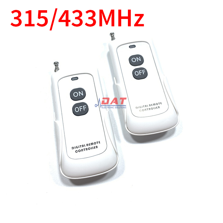 [HCM]Remote RF 2 Nút On OFF 300 Mét Kèm Đế
