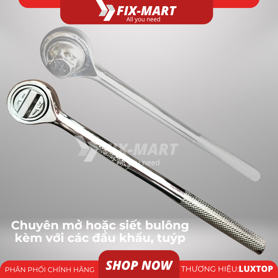 Cần siết tự động 1/2 có đảo chiều đầu tròn Luxtop