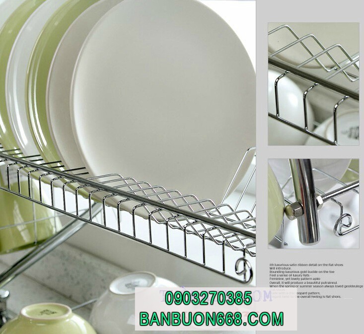 KỆ ÚP BÁT 2 TẦNG INOX