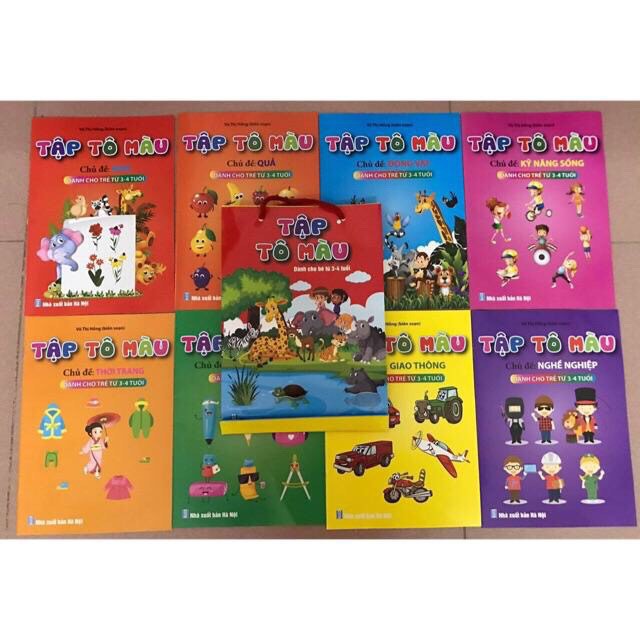 Bộ 8 Quyển Tập Tô Màu