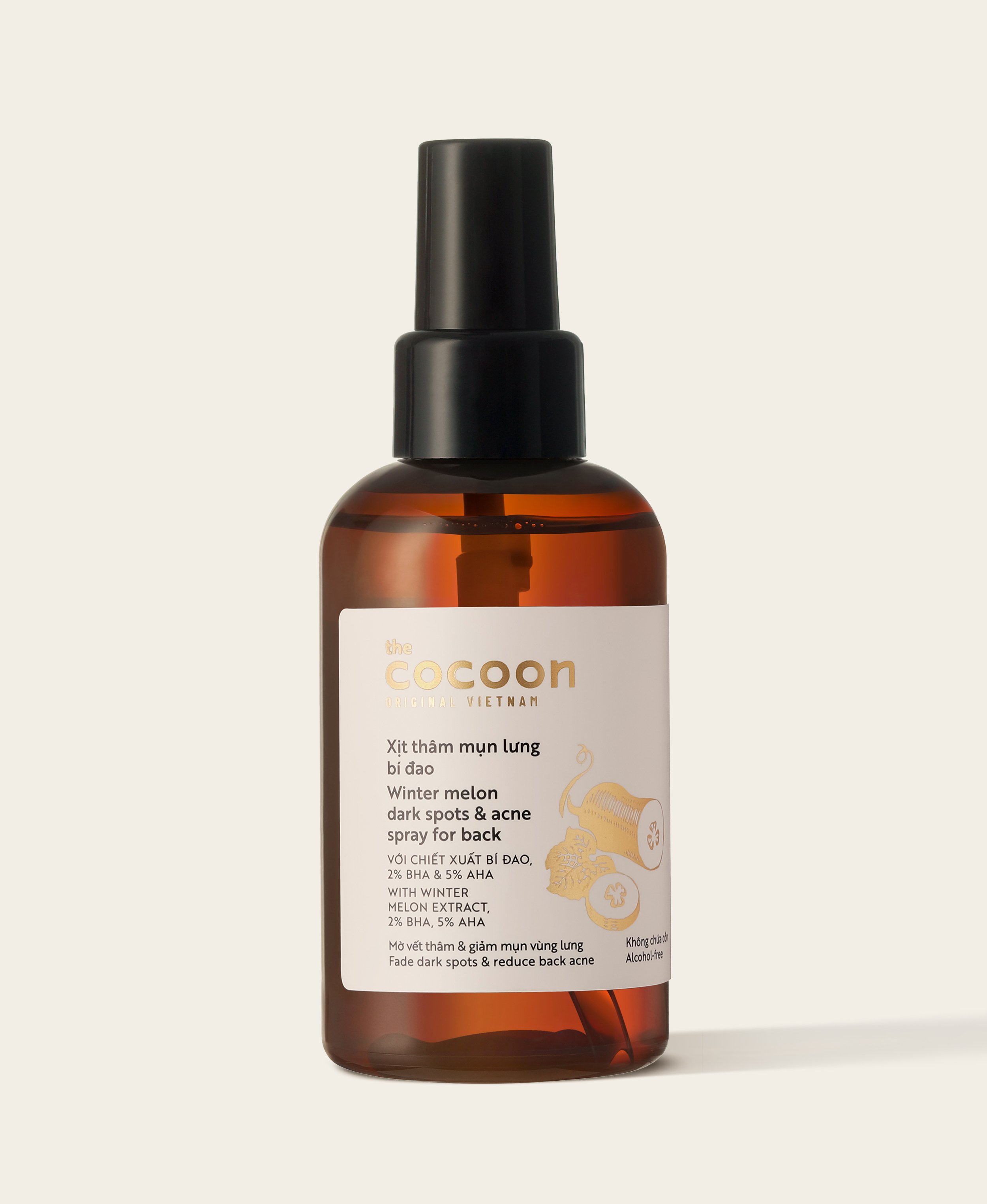 Xịt thâm mụn lưng bí đao Cocoon 140ml