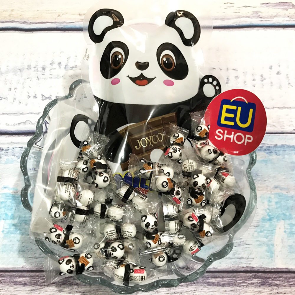 Kẹo socola gấu trúc JOYCO Nga, Wafer socola Joyco nhân Kem + Vừng