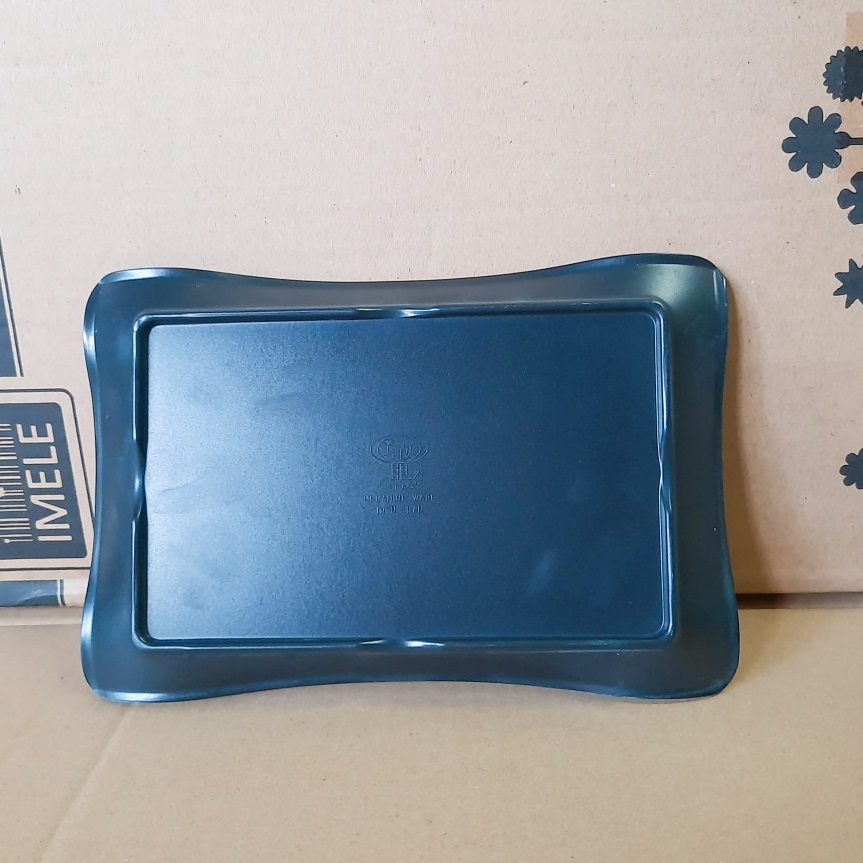 [HCM]Dĩa Chữ Nhật Melamine  Đen Nhám (DCN47N)