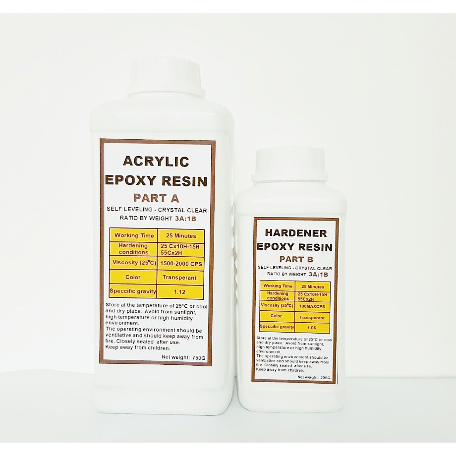 Bộ Nhựa Acrylic Epoxy Resin Loại Cứng Cao Cấp Trong Suốt Đổ Khuôn Làm Sản Phẩm Trang Trí DIY Handmade Resin - Trường Thịnh Sài Gòn