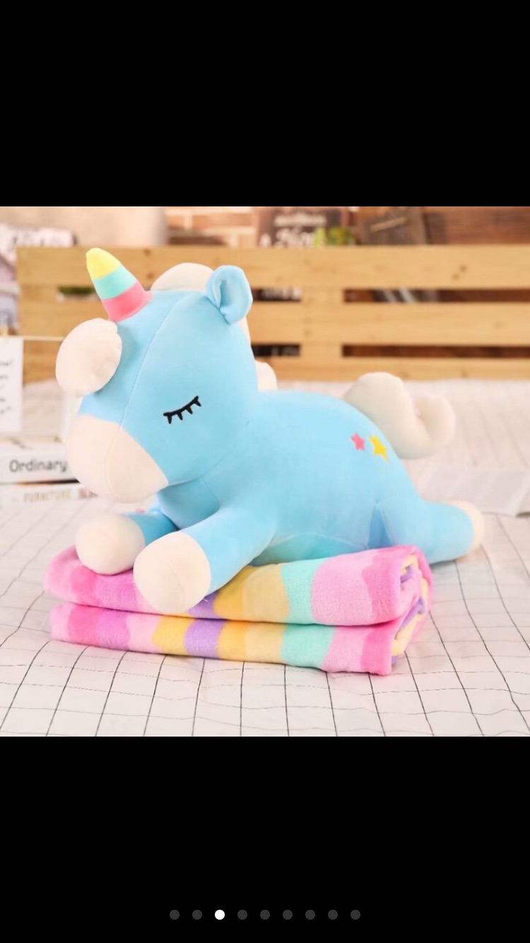 Gấu bông Kỳ Lân 2 in 1 có mền.