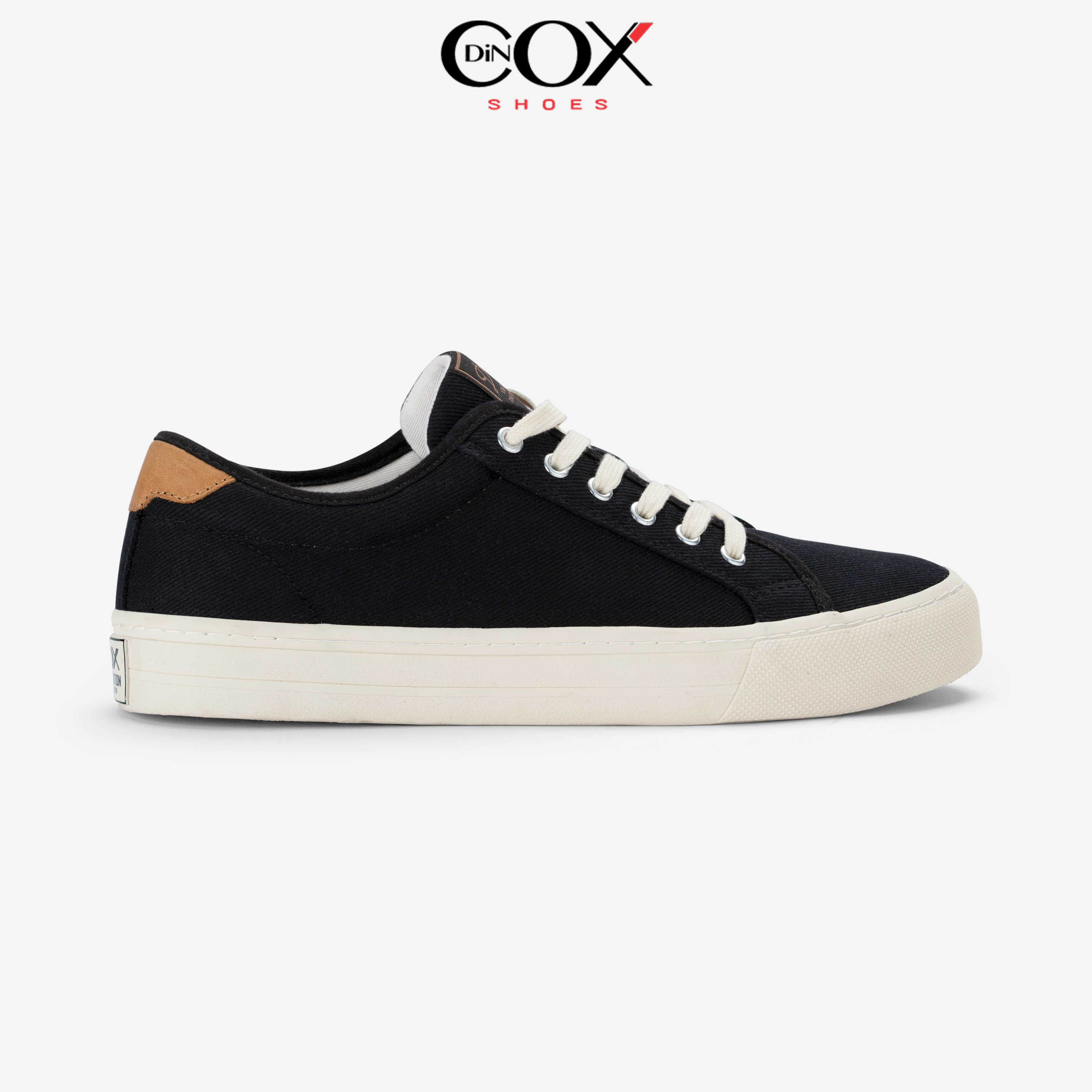 Giày sneaker nam vải canvas dincox e12 black đơn giản thanh lịch. freeship max toàn quốc.