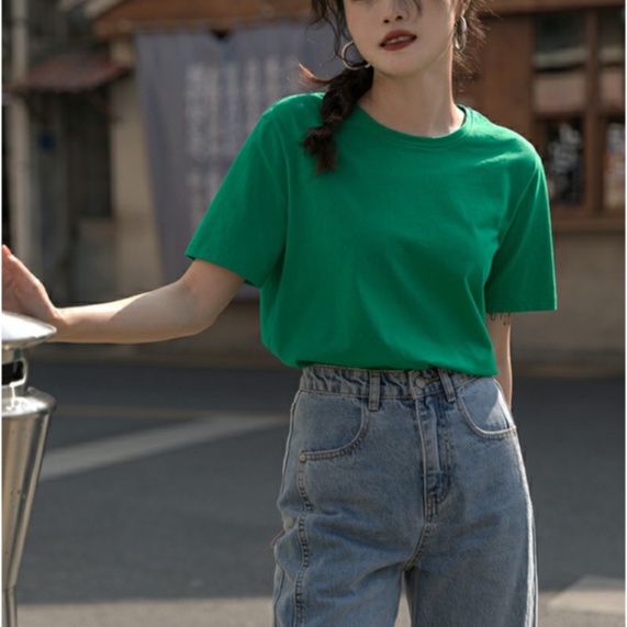 Áo thun nữ cotton trơn BASIC MENINA thời trang