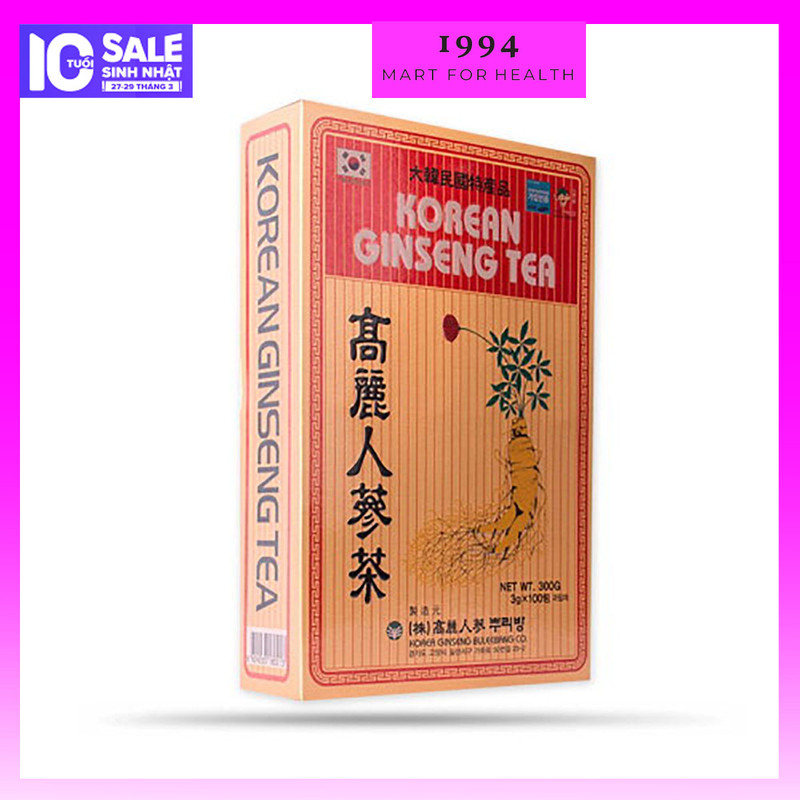 Trà hồng sâm hàn quốc korean ginseng tea buleebang 300g trà sâm -1994 mart