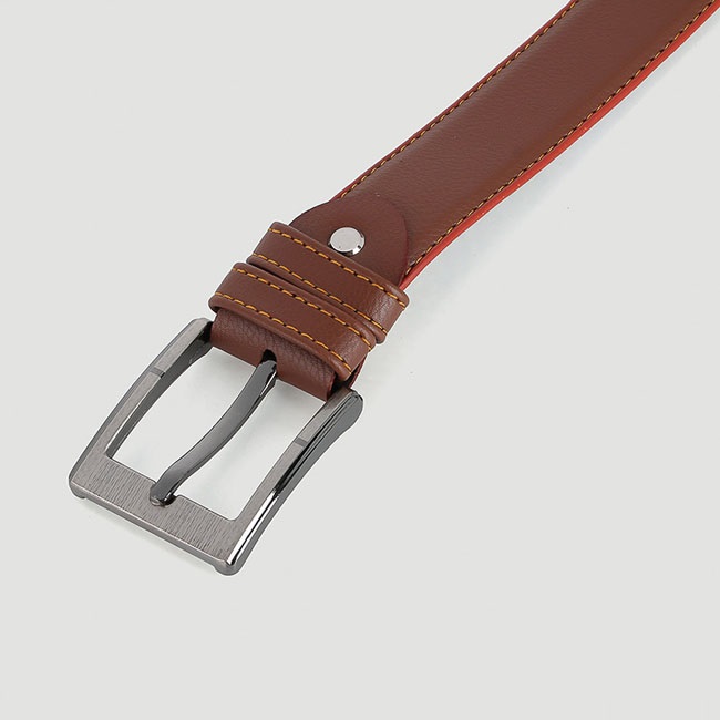 Thắt lưng nam 4 phân may viền màu bò HS4001