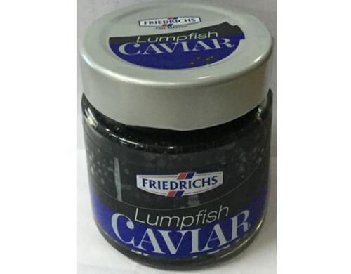 Trứng cá đen muối hạt to caviar nga lọ 100g