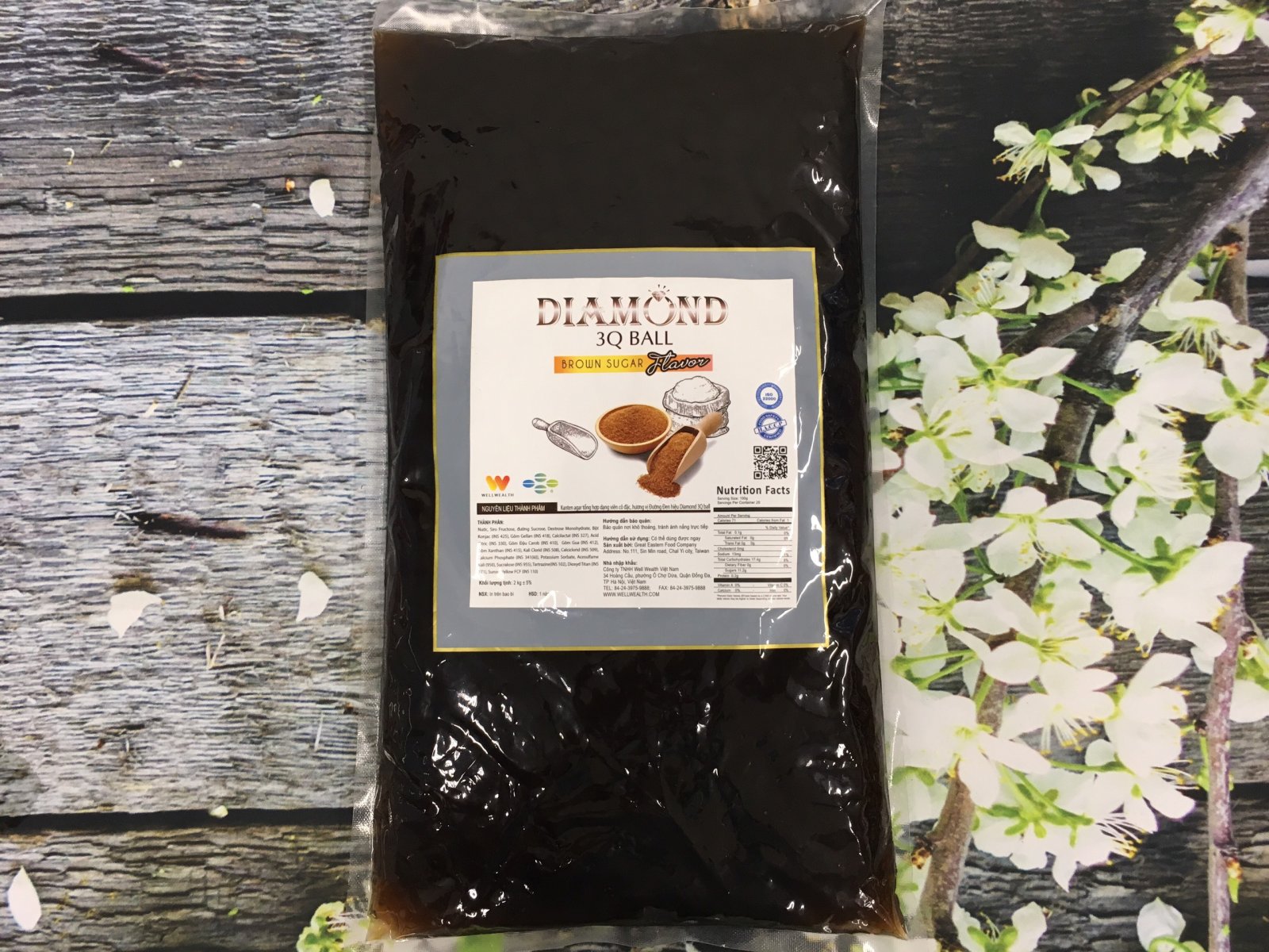 Thạch Trân châu 3q caramel diamond