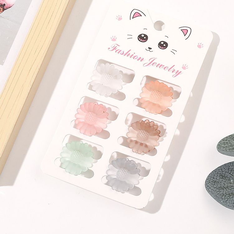 Set 6 kẹp tóc mini nhiều kiểu tông màu pastel lila s6kep21