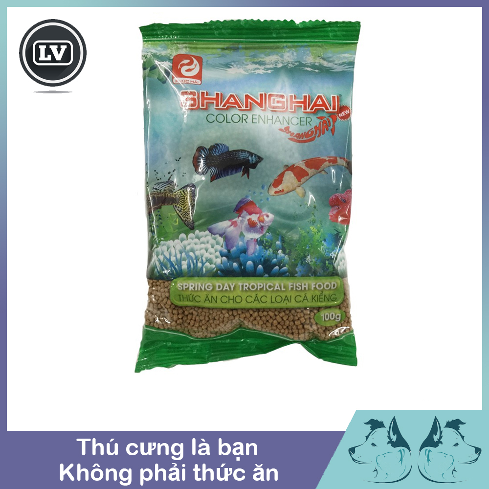 Thức Ăn Cá ShangHai Viên Nhỏ 100g - Cám Cá Cảnh