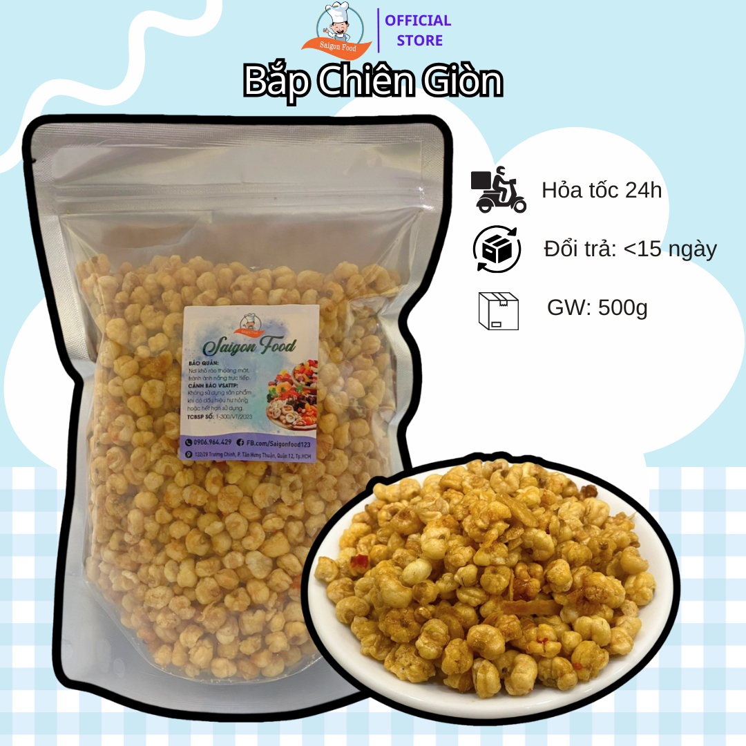 [HCM]500g bắp chiên giòn tẩm gia vị - SAIGON FOOD
